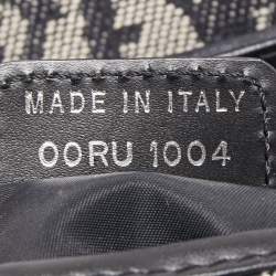 Pre Owned Dior Black Oblique Canvas and Leather Saddle Bag