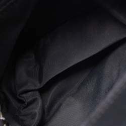 Pre Owned Dior Black Oblique Canvas and Leather Saddle Bag