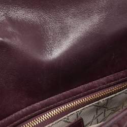 Pre Owned Dior Burgundy Cannage Leather Small Lady Dior My ABCDior Bag