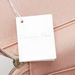 Pre Owned Dior Light Pink Canvas D Lite Vanity Case Bag