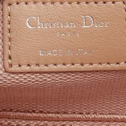 Pre Owned Dior Light Pink Canvas D Lite Vanity Case Bag