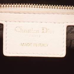 Pre Owned Dior Light Pink Cannage Leather Large Lady Dior Tote
