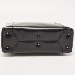 Pre Owned Dior Black Leather Medium Malice Pearl Tote