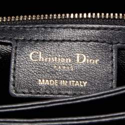 Pre Owned Dior Black Leather Large Diorling Shoulder Bag