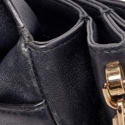 Pre Owned Dior Black Leather Large Diorling Shoulder Bag