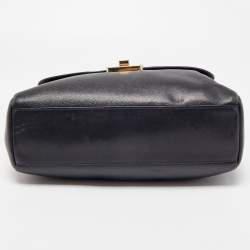 Pre Owned Dior Black Leather Large Diorling Shoulder Bag