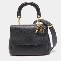 Pre Owned Dior Black Leather Mini Be Dior Top Handle Bag