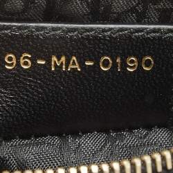 Pre Owned Dior Black Cannage Leather Medium Lady Dior Tote
