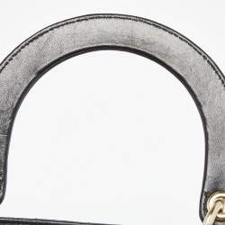 Pre Owned Dior Black Cannage Leather Medium Lady Dior Tote