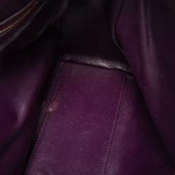 Pre Owned Dior Purple Python Large Lady Dior Tote