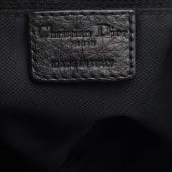 Dior Black Oblique Canvas and Leather Satchel