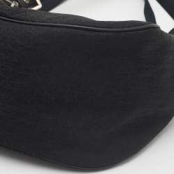 Dior Black Oblique Canvas and Leather Satchel