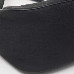 Dior Black Oblique Canvas and Leather Satchel