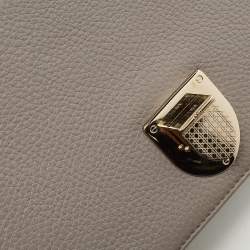 Pre Owned Dior Grey Leather Medium Diorama Shoulder Bag