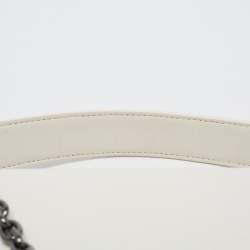 Pre Owned Dior Off White Leather 30 Montaigne Chain Top Handle Bag