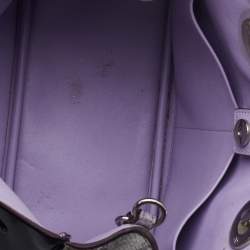 Pre Owned Dior Tri Color Leather and Watersnake Leather Mini Diorissimo Tote