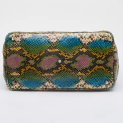 Pre Owned Dior Multicolor Python Medium Diorissimo Shopper Tote