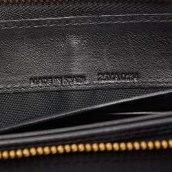 Pre Owned Dior Black Cannage Patent Leather Lady Dior Continental Wallet