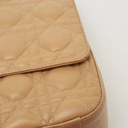 Pre Owned Dior Beige Cannage Leather Large Miss Dior Shoulder Bag