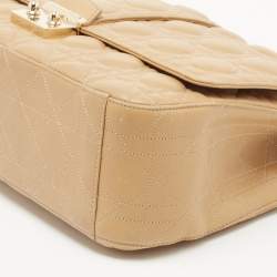 Pre Owned Dior Beige Cannage Leather Large Miss Dior Shoulder Bag