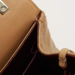 Pre Owned Dior Beige Cannage Leather Large Miss Dior Shoulder Bag