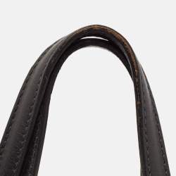 Pre Owned Dior Black Cannage Coated Canvas and Leather Medium Panarea Tote
