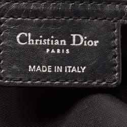 Pre Owned Dior Black Cannage Coated Canvas and Leather Medium Panarea Tote