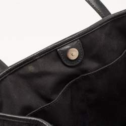 Pre Owned Dior Black Cannage Coated Canvas and Leather Medium Panarea Tote