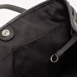 Pre Owned Dior Black Cannage Coated Canvas and Leather Medium Panarea Tote