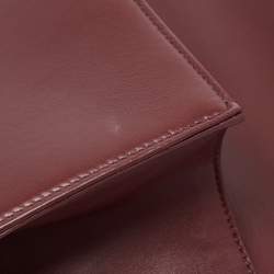 Pre Owned Dior Burgundy Tweed and Leather Medium Diorama Shoulder Bag