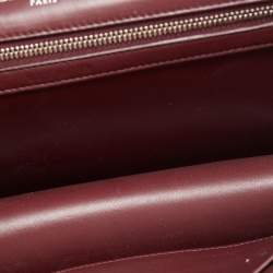 Pre Owned Dior Burgundy Tweed and Leather Medium Diorama Shoulder Bag