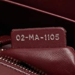 Pre Owned Dior Burgundy Tweed and Leather Medium Diorama Shoulder Bag