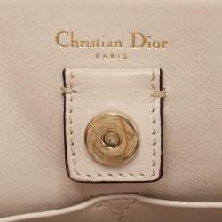 Pre Owned Dior Yellow Leather Mini Diorissimo Tote