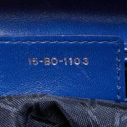 Pre Owned Dior Blue Cannage Leather Large Lady Dior Tote