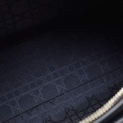 Pre Owned Dior Navy Blue Cannage Leather Large Lady Dior Tote