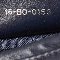 Pre Owned Dior Navy Blue Cannage Leather Large Lady Dior Tote