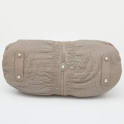 Pre Owned Dior Grey Leather Karenina Hermitage Satchel