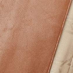 Pre Owned Dior Brown Cannage Leather Double Flap Continental Wallet