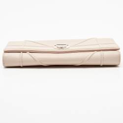 Pre Owned Dior Beige Leather Diorama Wallet on Chain