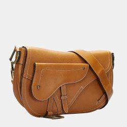 Pre Owned   Dior Brown Saddle Crossbody Bag