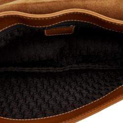 Pre Owned   Dior Brown Saddle Crossbody Bag