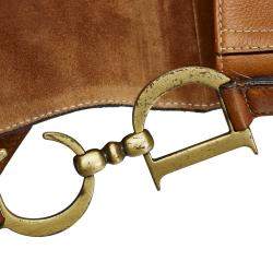 Pre Owned   Dior Brown Saddle Crossbody Bag