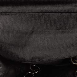 Pre Owned Dior Black Cannage Leather Large Soft lady Dior Tote