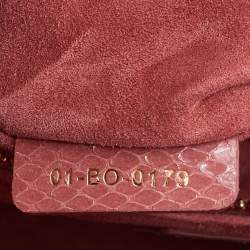 Dior Pink Python Medium Lady Dior Tote
