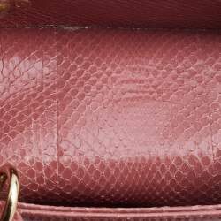 Dior Pink Python Medium Lady Dior Tote