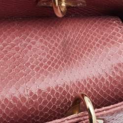 Dior Pink Python Medium Lady Dior Tote