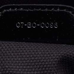 Pre Owned Dior Black Oblique Monogram Patent Leather Boston Bag