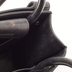 Pre Owned Dior Black Pebbled Leather Mini Diorever Top Handle Bag