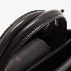 Pre Owned Dior Black Pebbled Leather Mini Diorever Top Handle Bag