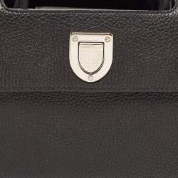 Pre Owned Dior Black Pebbled Leather Mini Diorever Top Handle Bag